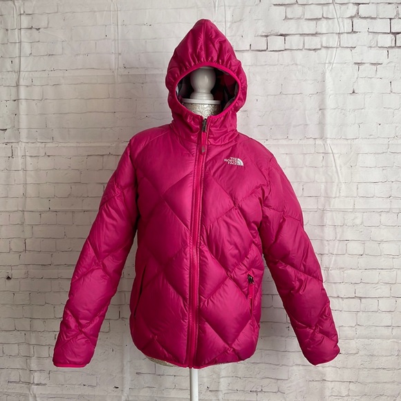 The North Face girls Down reversible jacket size XL 18 - Picture 1 of 16